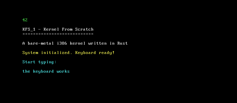 Kernel From Scratch